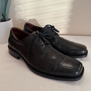 Johnston & Murphy Dobson Capla Black Leather Dress Loafers